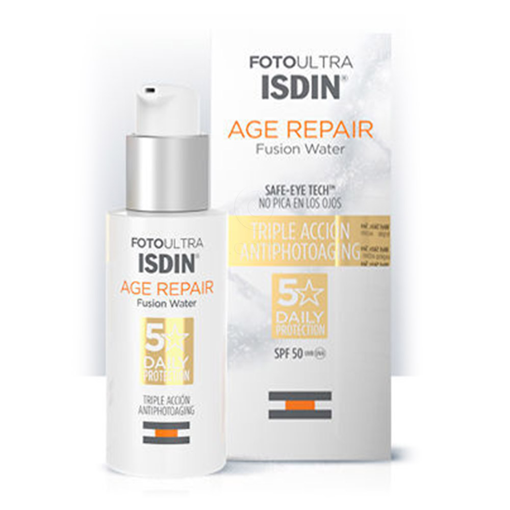 ISDIN Sun Fotoultra Age Repair Fusion Water, fluid za zaščito obraza pred soncem - ZF50 (50 ml)