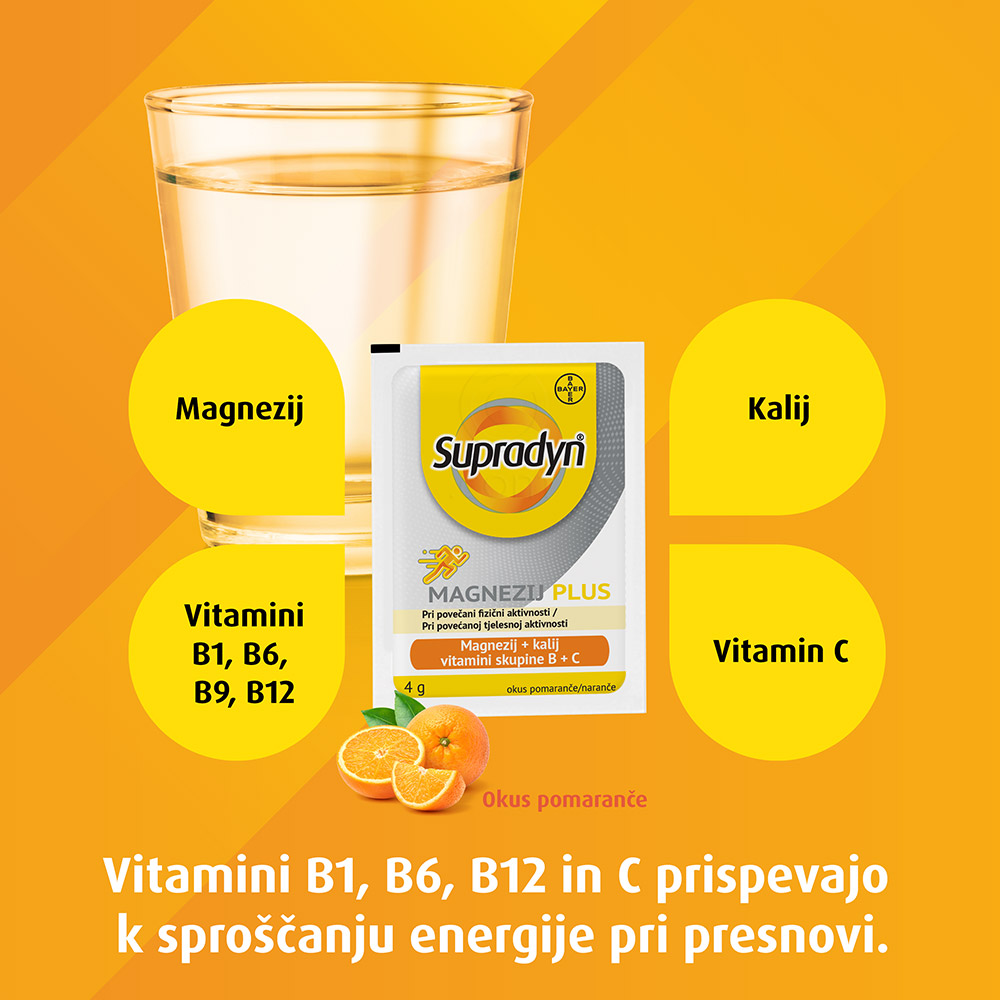 Supradyn Magnezij Plus, zrnca v vrečkah (24 vrečk)