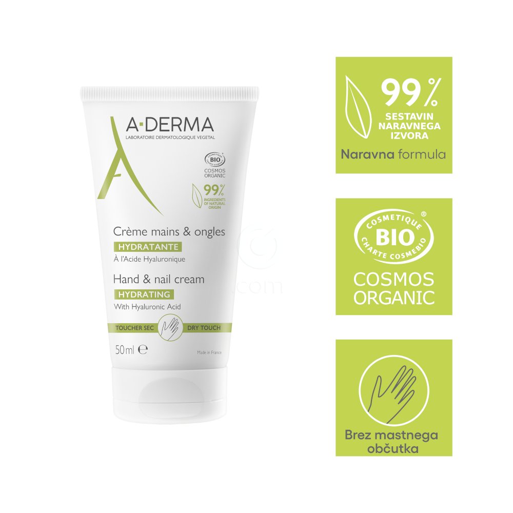  A-Derma, krema za roke in nohte (50 ml)