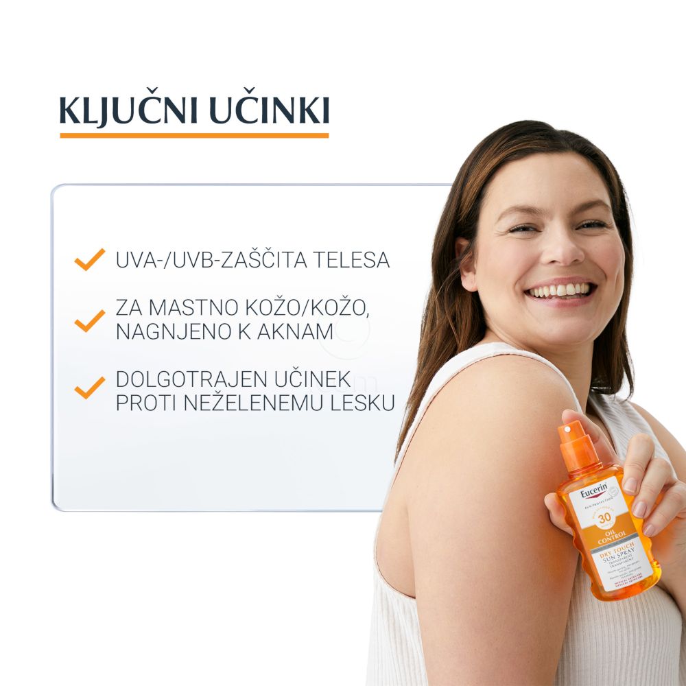 Eucerin Sun, prozorno pršilo za zaščito pred soncem - ZF 30 (200 ml) 