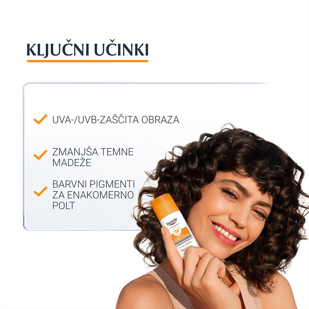 Eucerin Sun Pigment Control Tinted, obarvan fluid za zaščito pred soncem - medium - ZF 50+ (50 ml)
