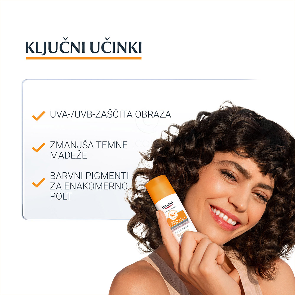 Eucerin Sun Pigment Control Tinted, obarvan fluid za zaščito pred soncem - light - ZF 50+ (50 ml)
