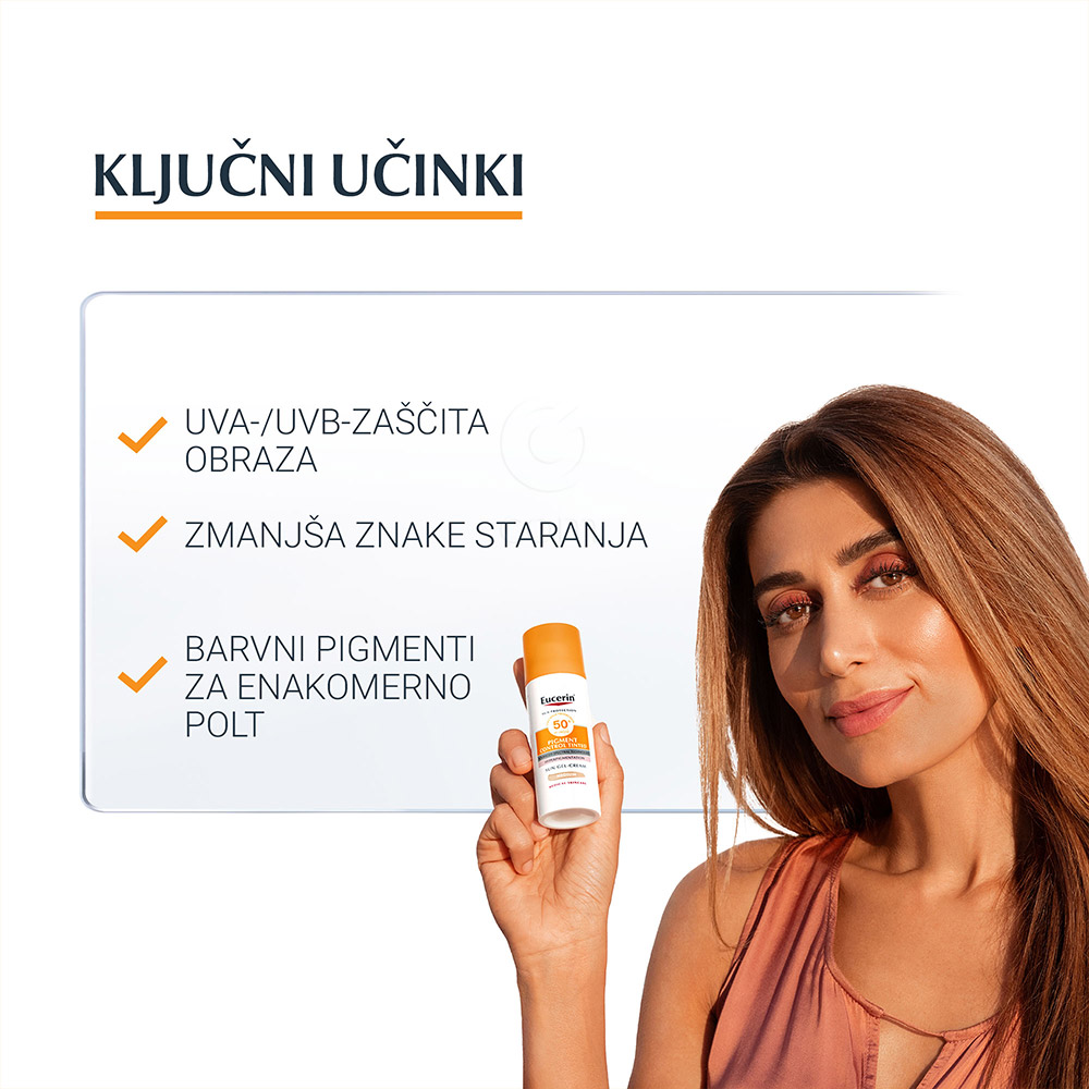 Eucerin Sun Photoaging Control, fluid za obraz v odtenku Medium - ZF 50+ (50 ml)