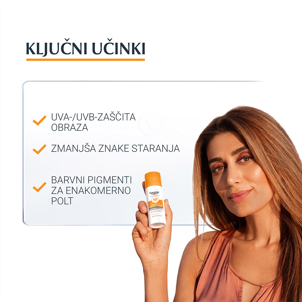 Eucerin Sun Photoaging Control, fluid za obraz v odtenku Light - ZF 50+ (50 ml)