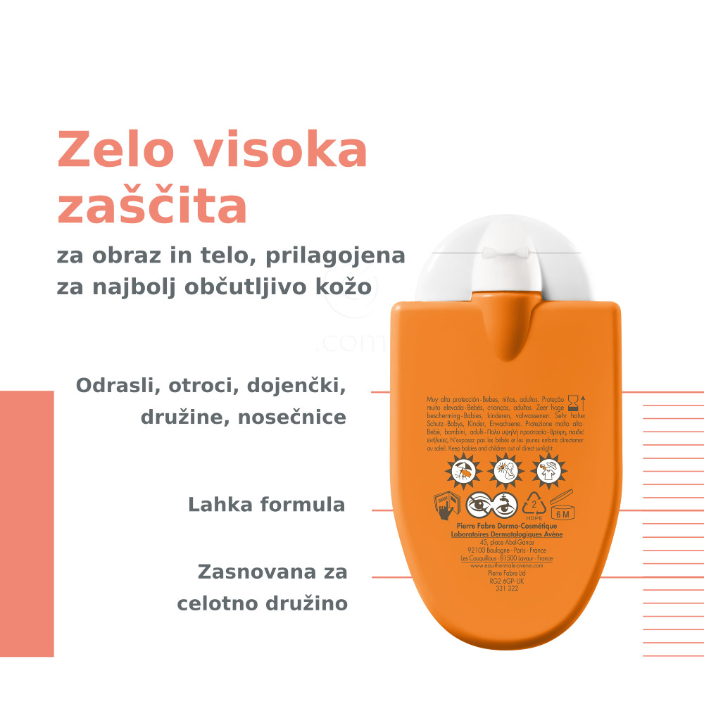 Avene Sun Reflexe Solaire, zelo visoka zaščita pred soncem emulzija - ZF50+ (30 ml)