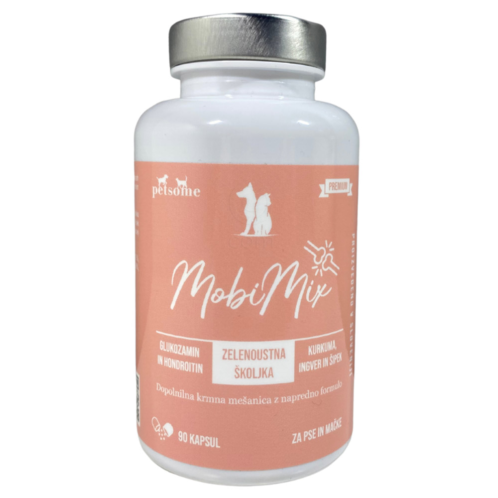 MobiMix Petsome, kapsule za podporo sklepom za pse in mačke (90 kapsul)