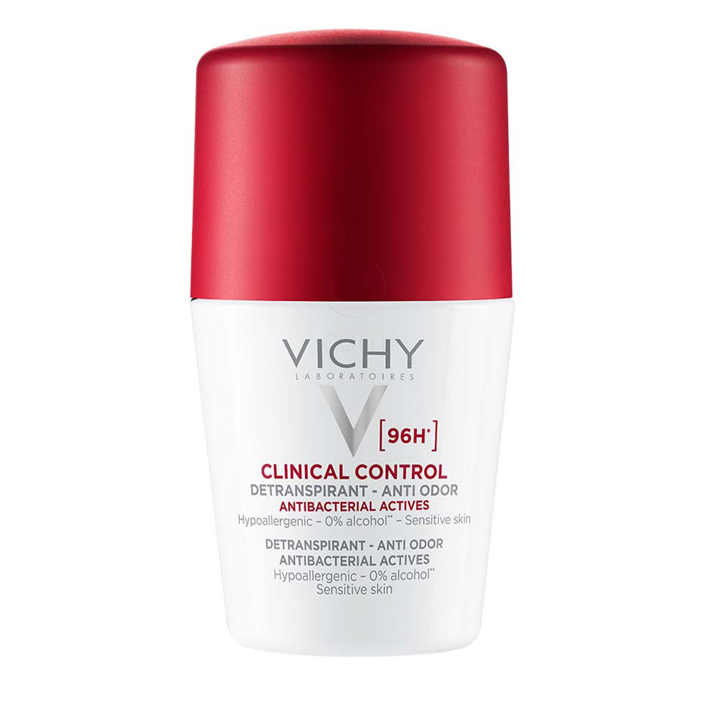 Vichy Clinical Control 96h Detranspirant, roll-on dezodorant proti neprijetnemu vonju (50 ml)