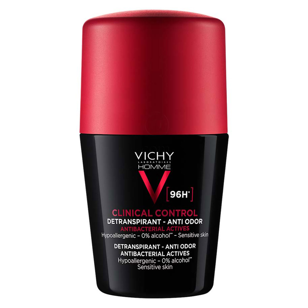 Vichy Homme Clinical Control 96h, detranspirant roll-on proti neprijetnemu vonju (50 ml)