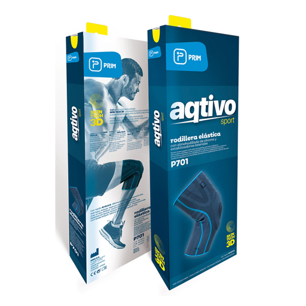 Aqtivo Sport P701, opora za koleno s silikonom - velikost S (1 opora)