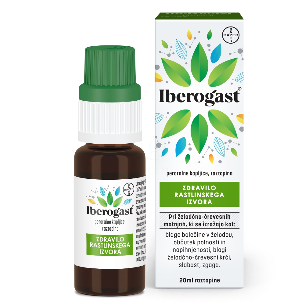 Iberogast peroralne kapljice, raztopina (20 ml)
