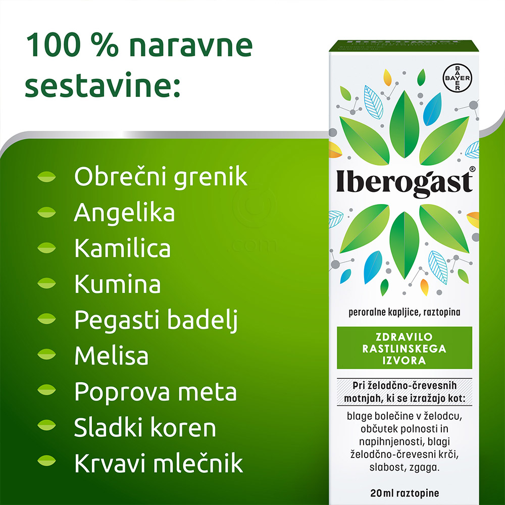 Iberogast peroralne kapljice, raztopina (20 ml)