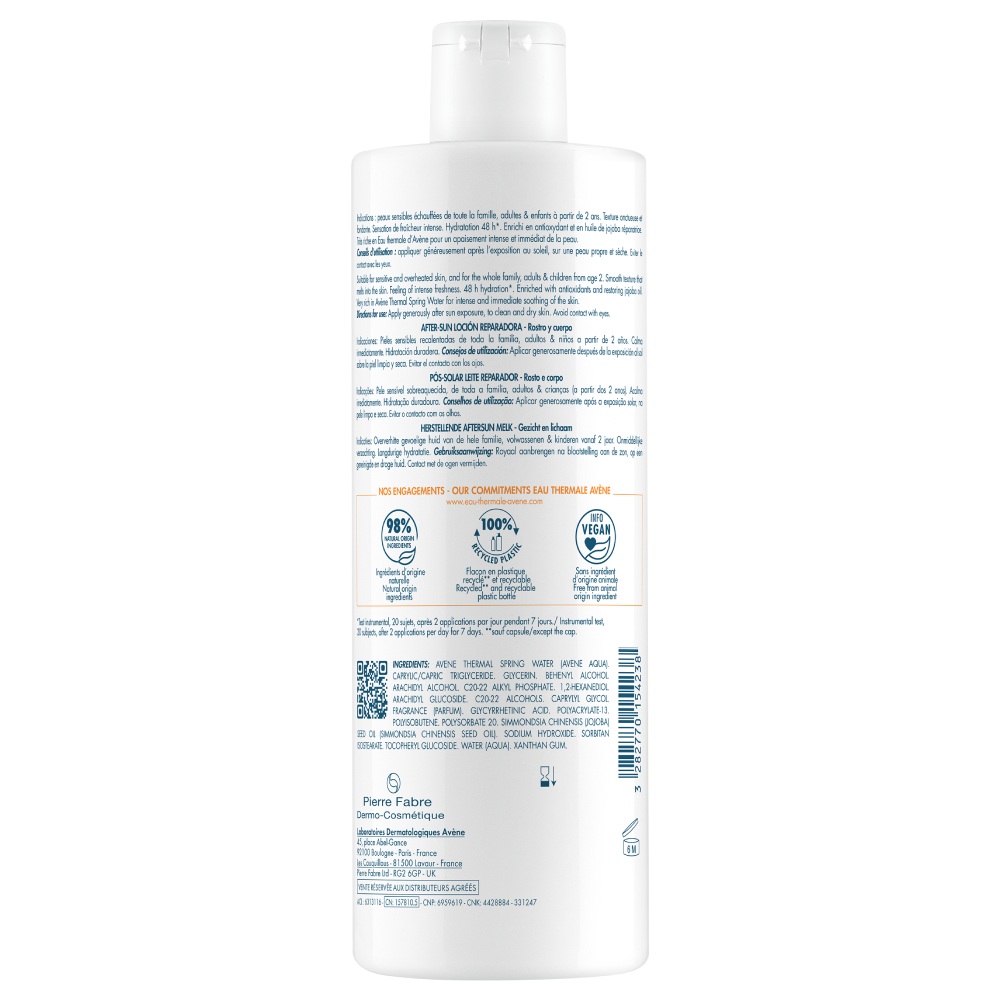 Avene, obnavljajujoči kremasti losjon po sončenju (400 ml)