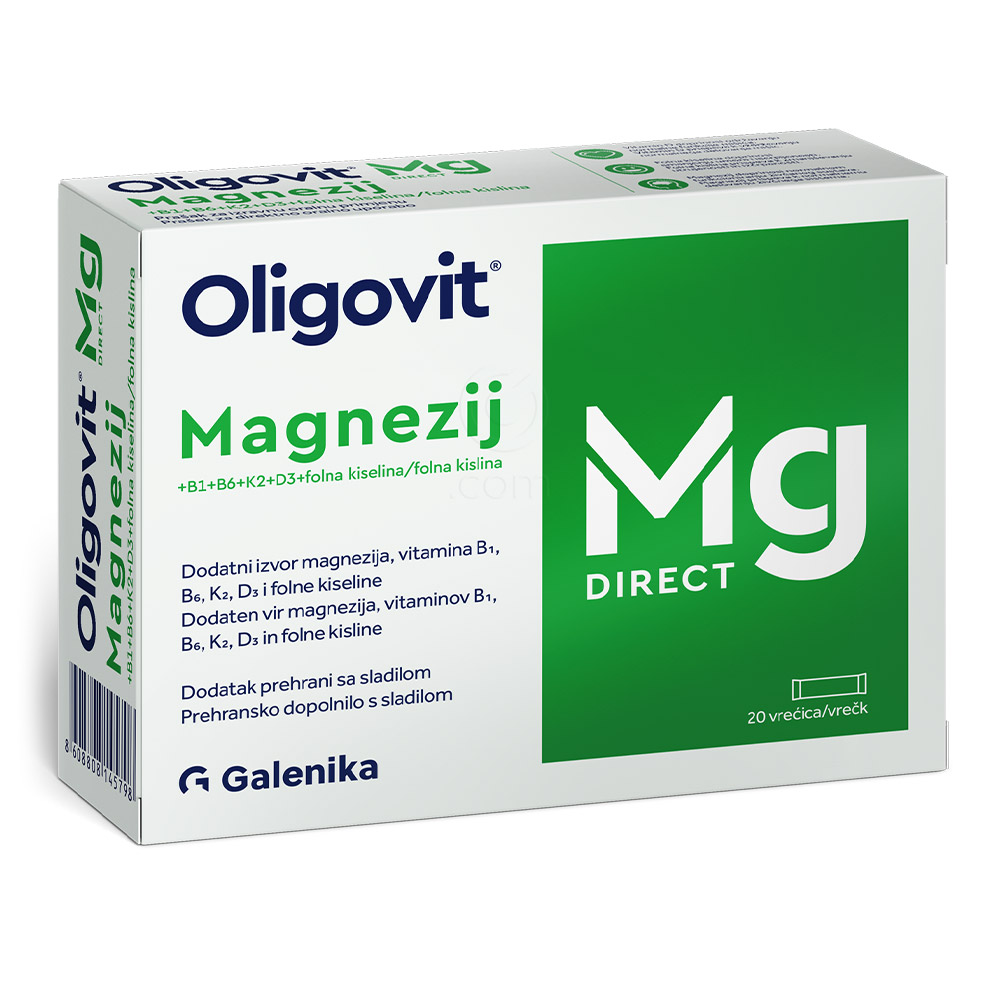 Oligovit Magnezij Direct Galenika, prašek (20 vrečk)