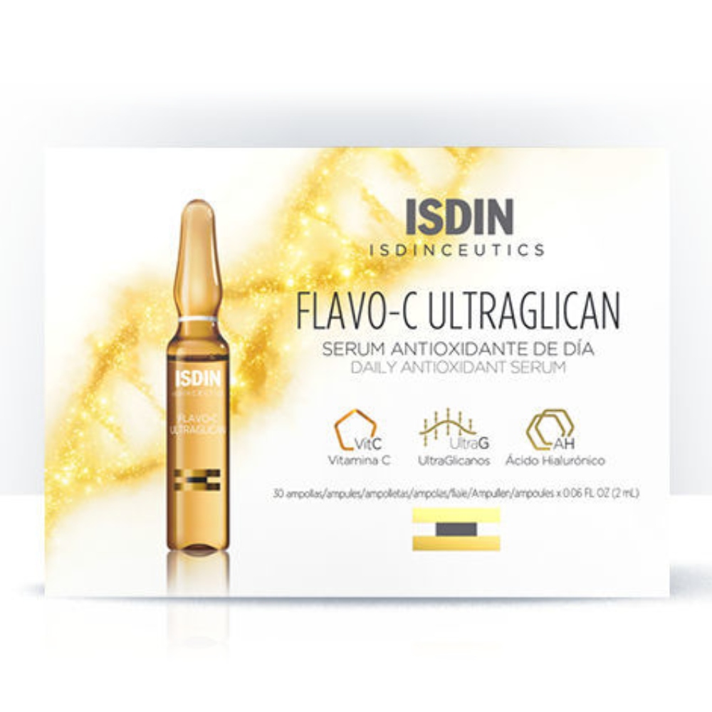 ISDIN Isdinceutics Flavo-C Ultraglican, dnevni antioksidacijski serum - ampule (30 x 2 ml)