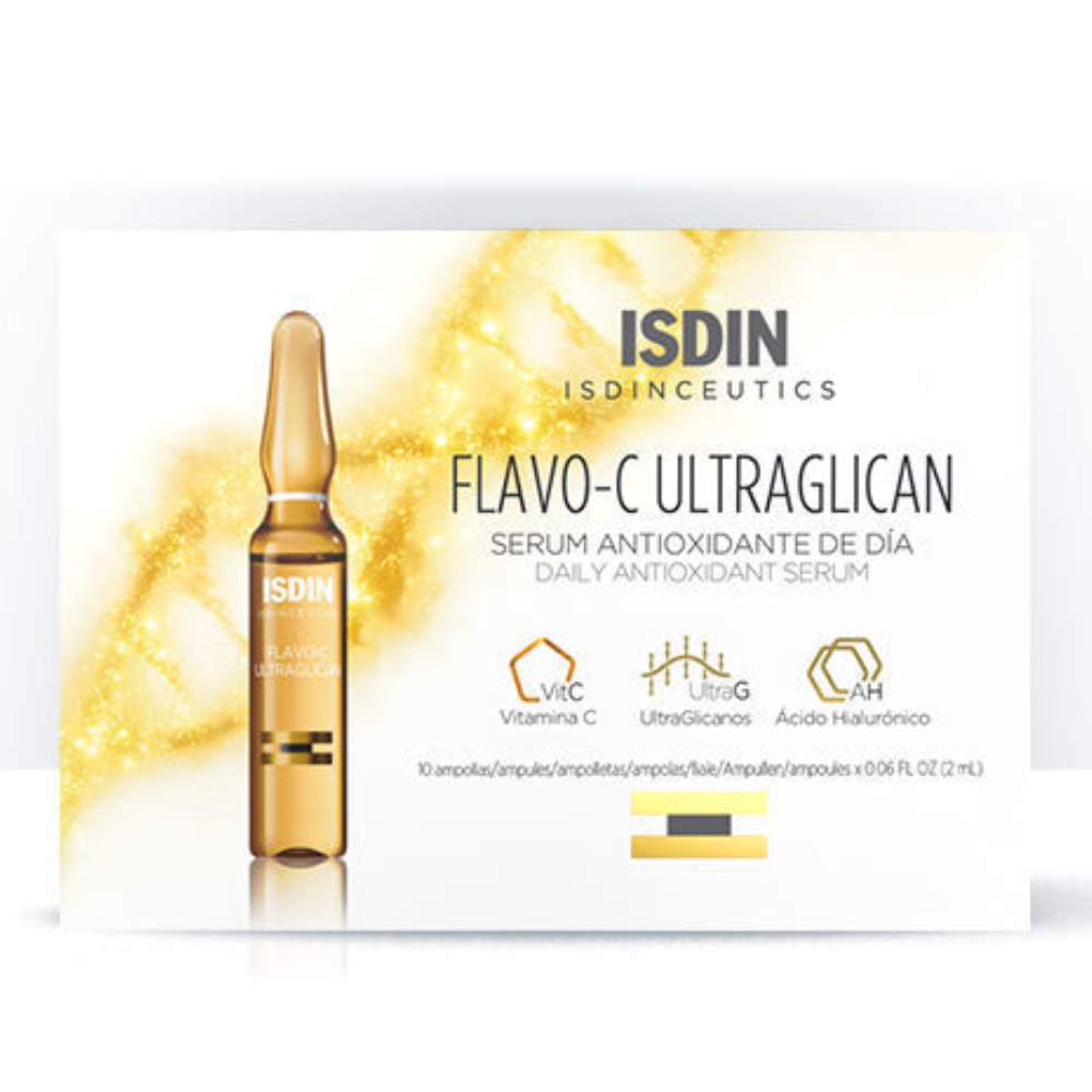 ISDIN Isdinceutics Flavo-C Ultraglican, dnevni antioksidacijski serum - ampule (10 x 2 ml)