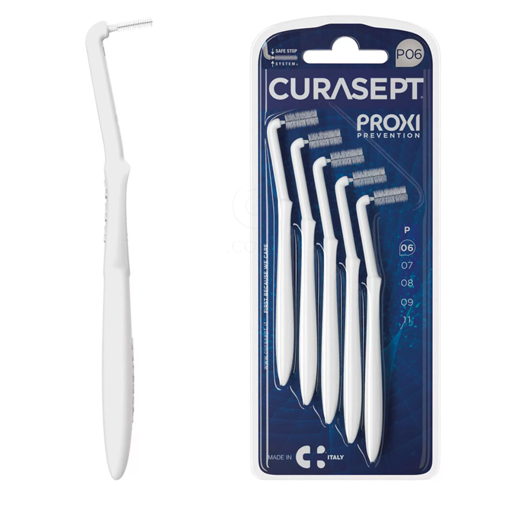 Curasept Proxi Prevention Angle P06, medzobne ščetke - bele (5 ščetk)