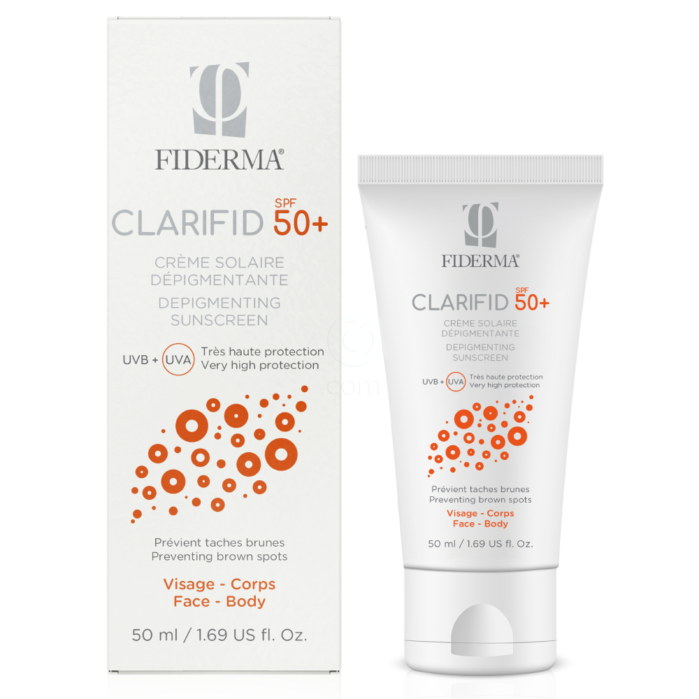 Fiderma Clarifid, depigmentacijska krema za zaščito pred soncem za obraz in telo - ZF50+ (50 ml)
