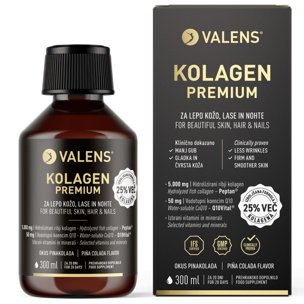 Valens Premium Kolagen, tekočina - okus: pinakolada (300 ml)