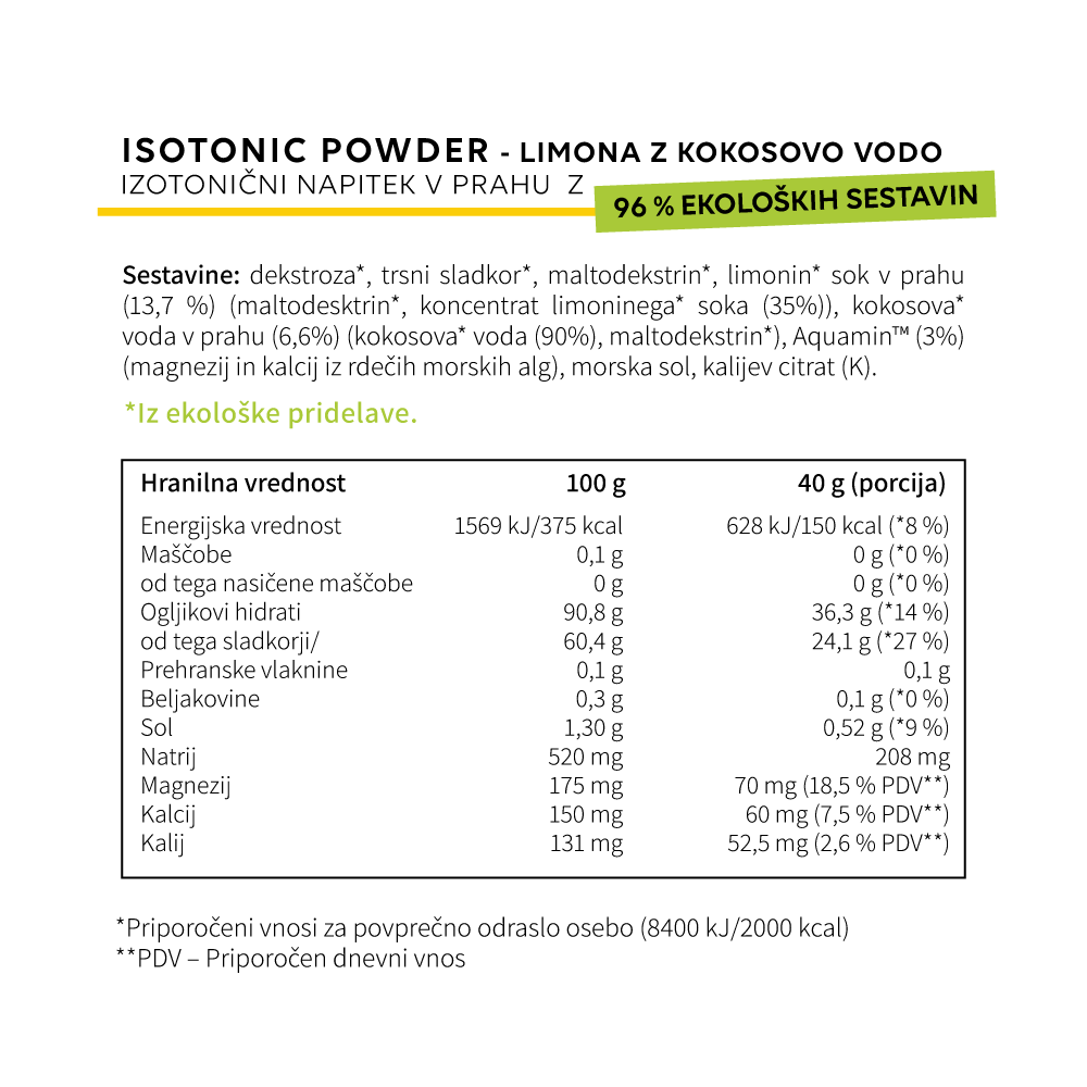 Nutrispoint Isotonic, izotonični napitek z limoninim sokom (480 g)