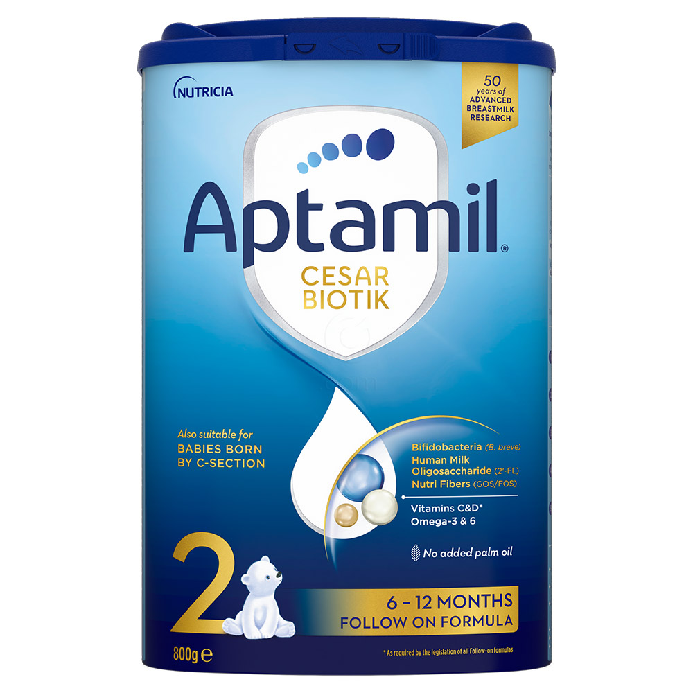 Aptamil 2 Cesar Biotik, nadaljevalno mleko za dojenčke po 6. mesecu (800 g)