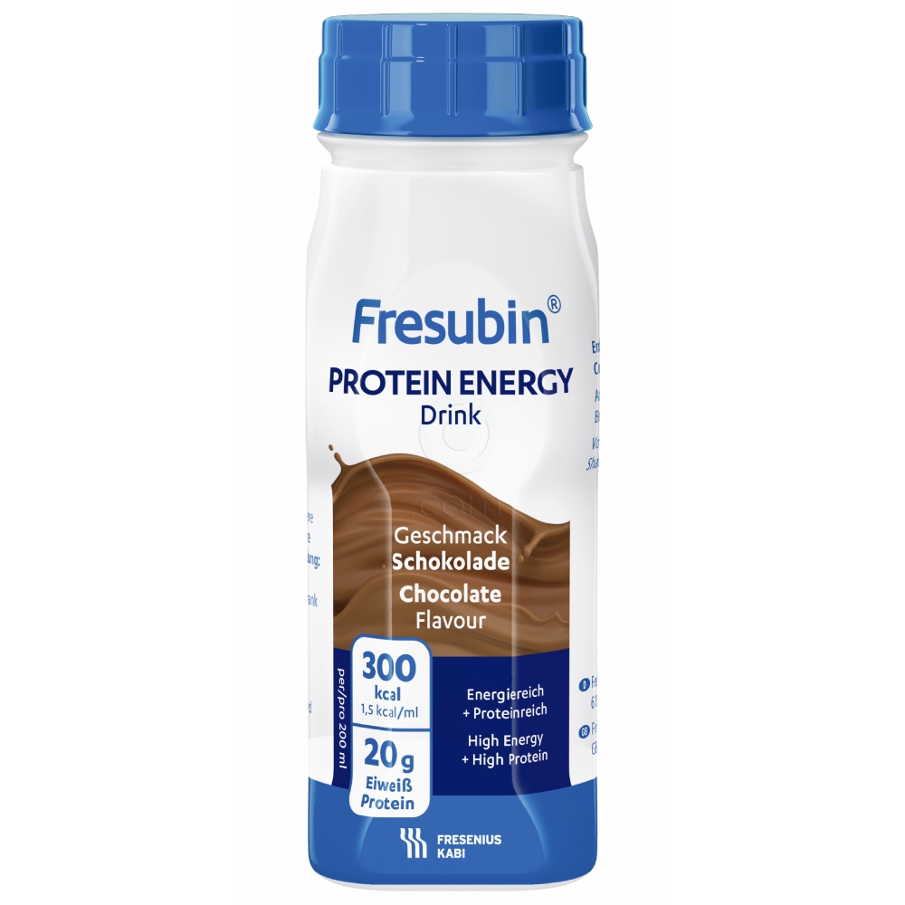 Fresubin Protein Energy Drink, peroralna suspenzija z okusom čokolade (4 x 200 ml)