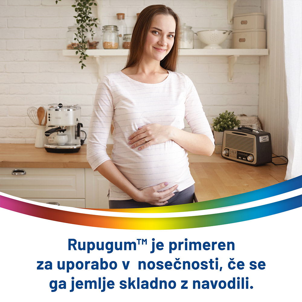 Rupugum 750 mg, zdravilni žvečilni gumi (20 žvečilnih gumijev)