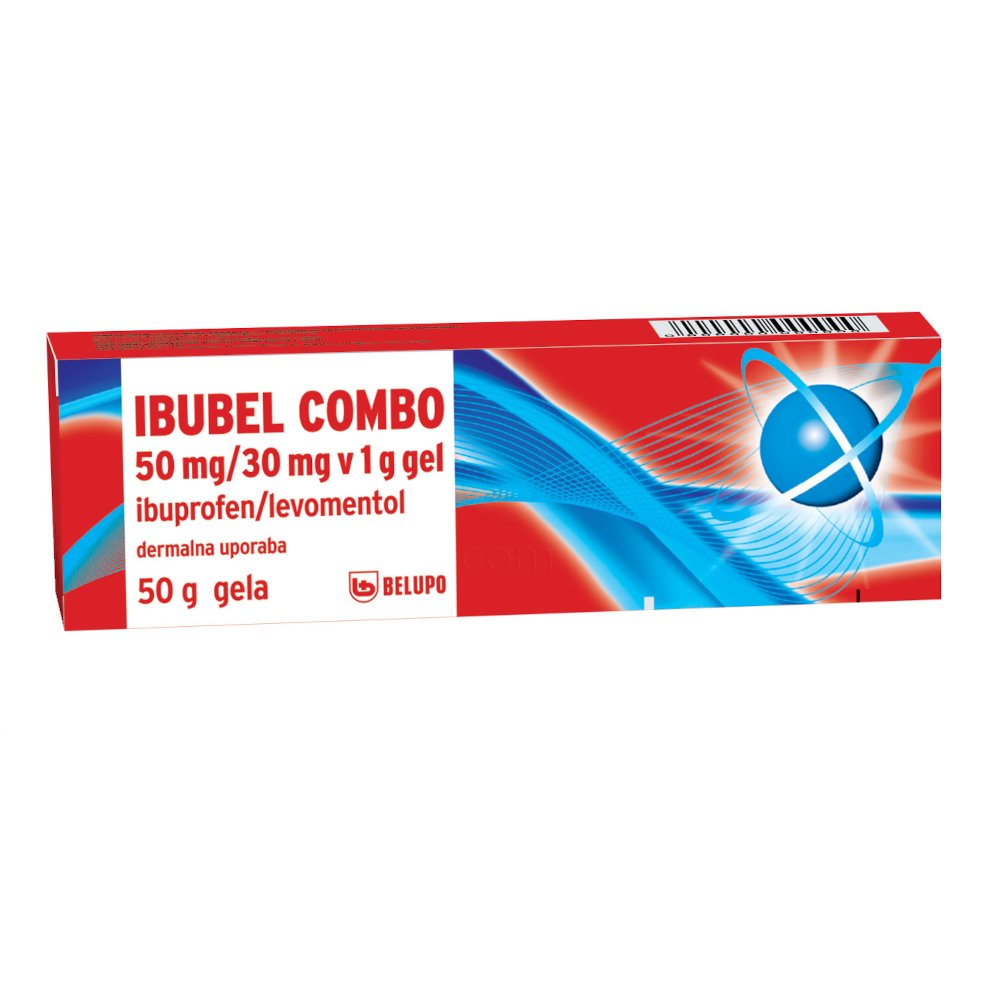 Ibubel Combo 50mg/30mg/1g, gel v tubi (50 g)