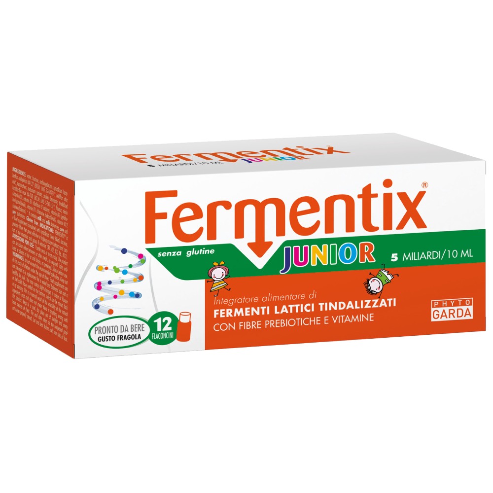 Fermentix Junior, prehranska vlaknina z mlečnimi fermenti in vitamini za otroke - stekleničke (12 x 10 ml)