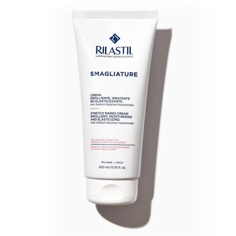Rilastil Stretch Marks, krema proti strijam za občutljivo kožo (200 ml)