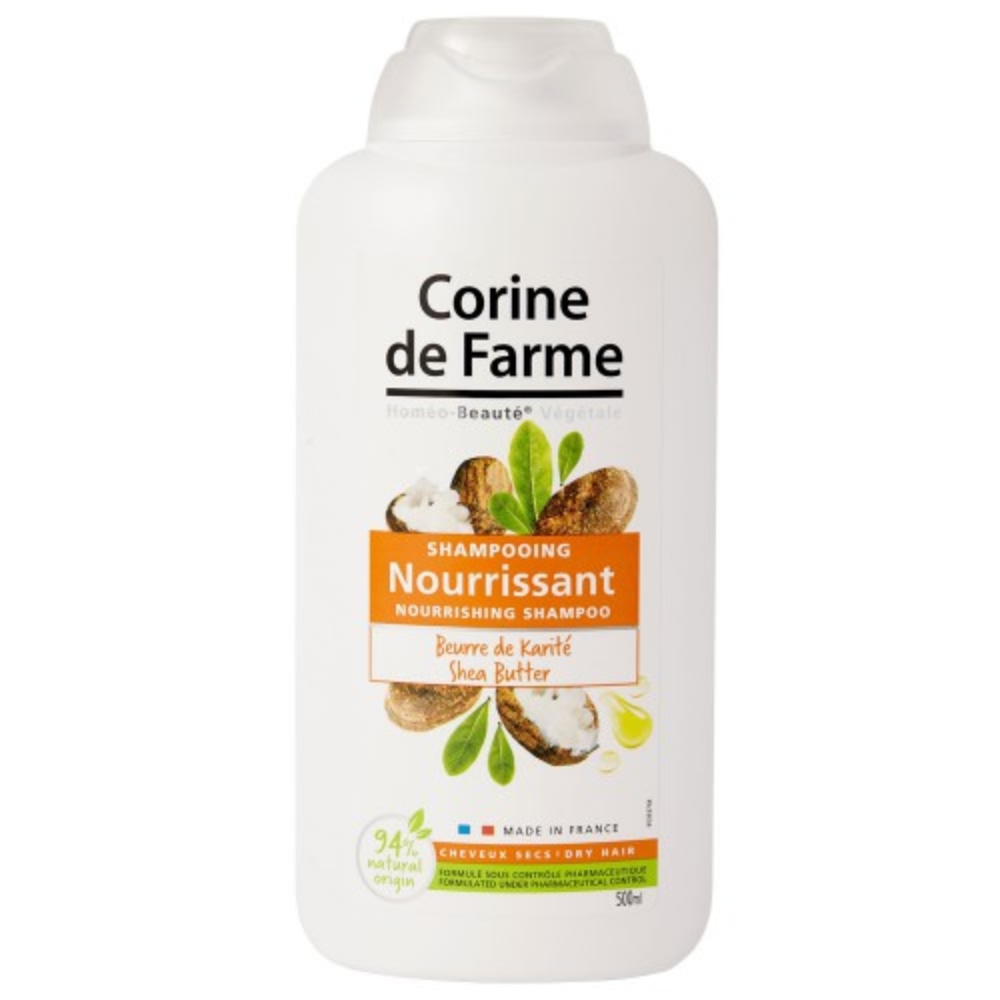 Corine De Farme, hranljivi šampon s karitejevim maslom (500 ml)