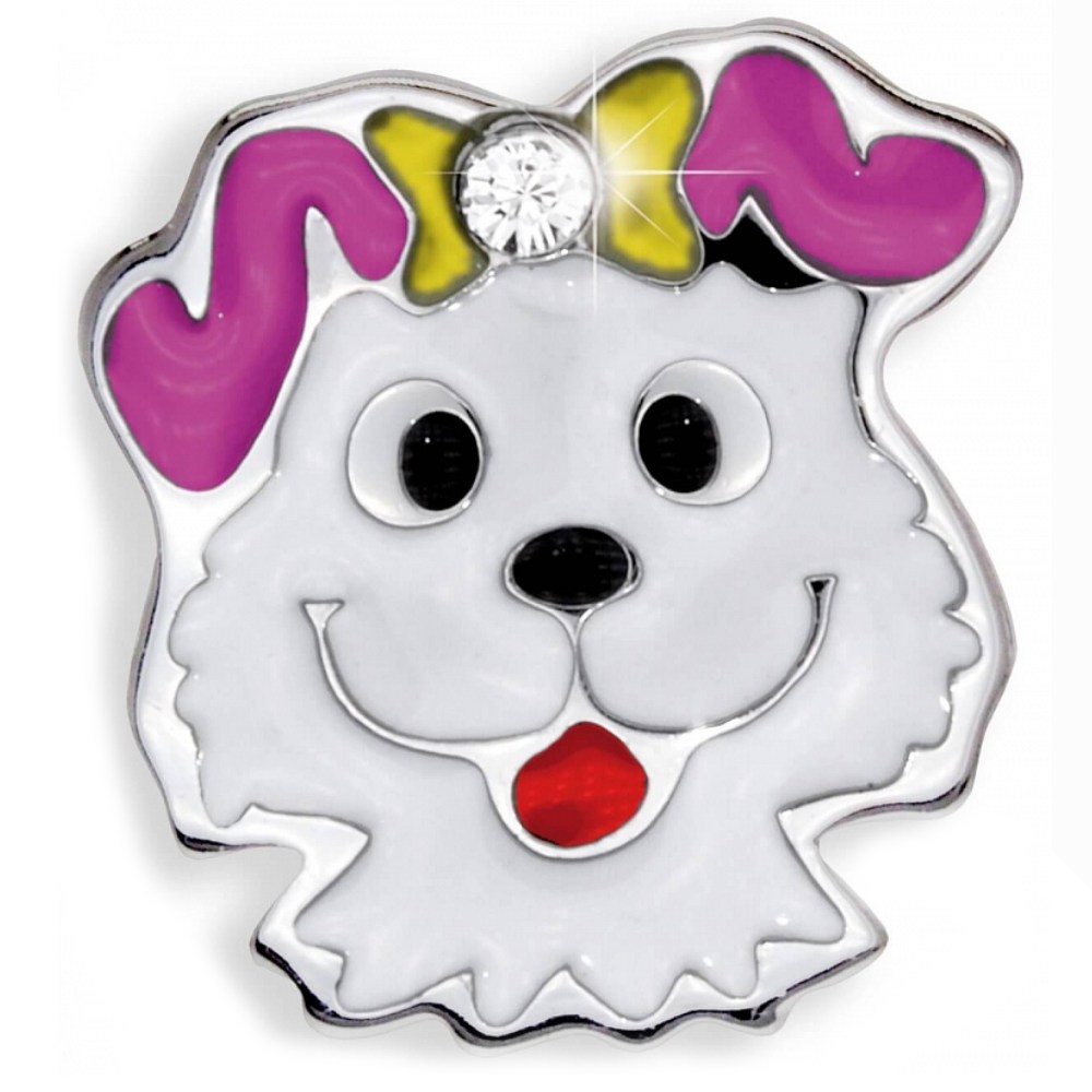 Biojoux Kids, uhani iz kirurškega jekla - Swarovski kužek - BJT732 (2 uhana)