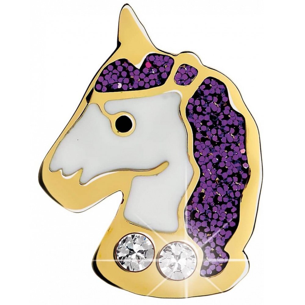 Biojoux Kids, uhani iz kirurškega jekla - vijola Swarovski samorog - BJT702 (2 uhana)