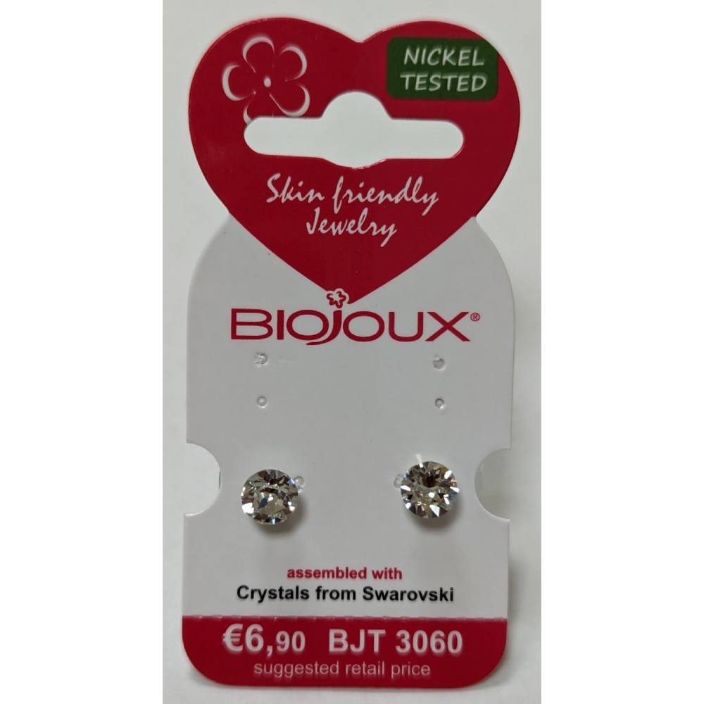 Biojoux, uhani iz kirurškega jekla - Swarovski kristal - BJT3060 (2 uhana)