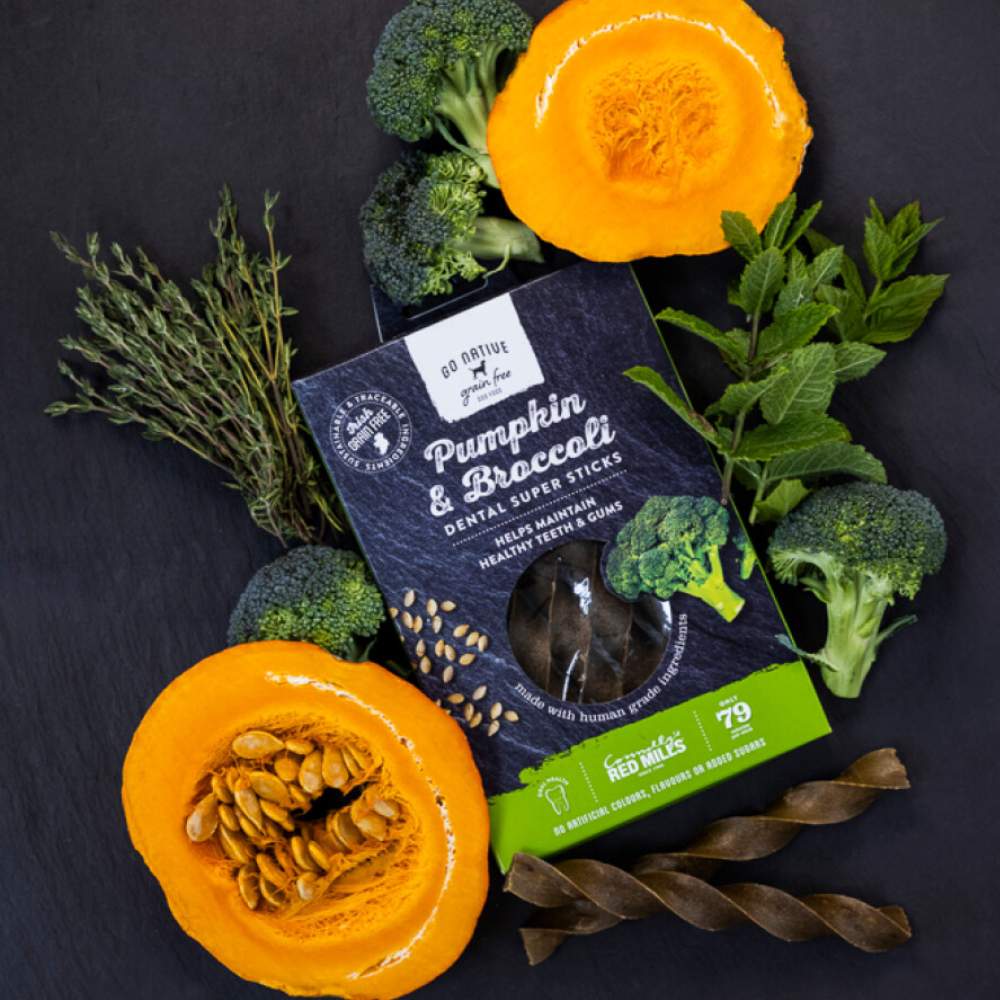 Go Native, dentalna spirala - buča in brokoli (150 g)