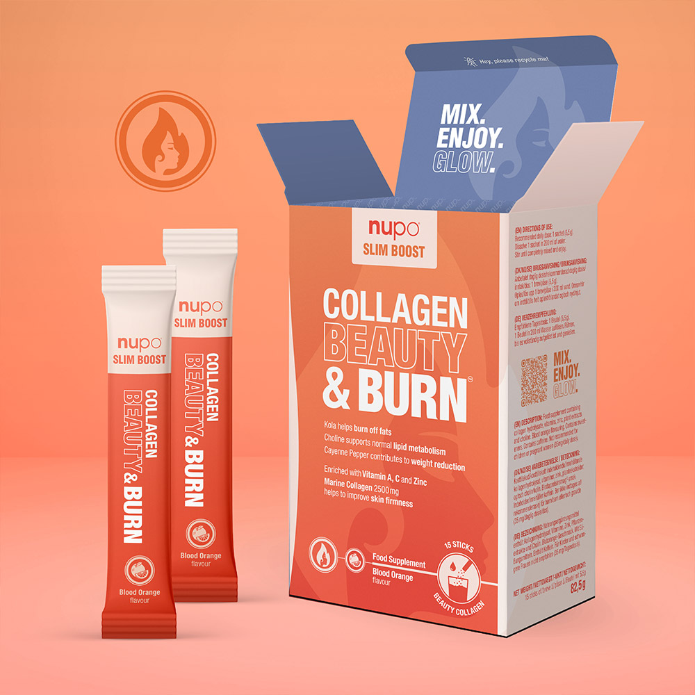 Nupo Slim Boost Collagen Beauty & Burn, vrečke (15 vrečk)
