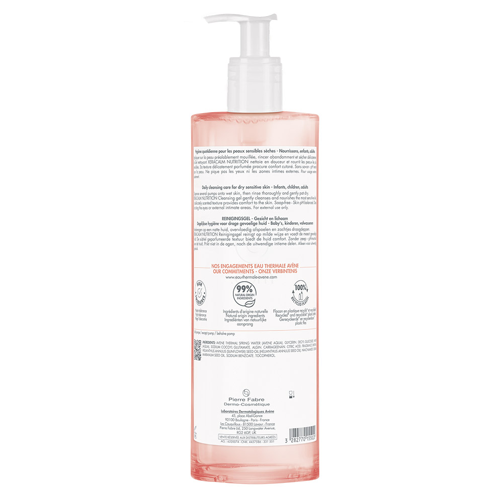 Avène XeraCalm Nutrition, vlažilni gel za čiščenje (500 ml)