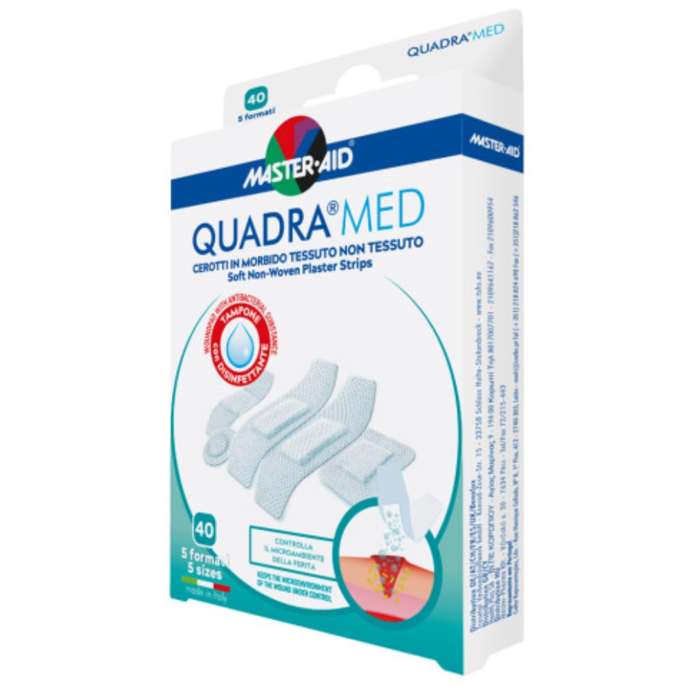 Master Aid Quadra Med Mix, obliži (40 obližev)