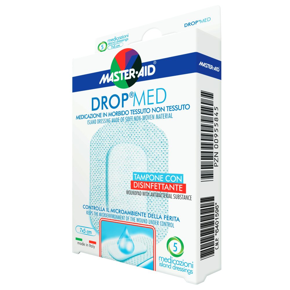 Master Aid Drop Med 7 x 5 cm, obliži (5 obližev)