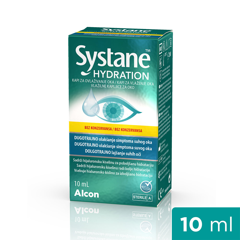Systane Hydratation brez konzervansov, kapljice za oko (10 ml)