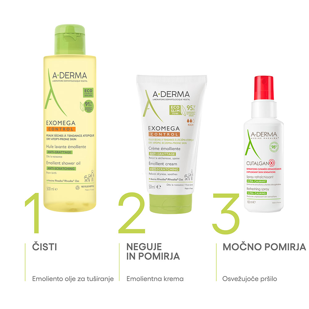 A-Derma Exomega Control, emolientna krema (50 ml) 