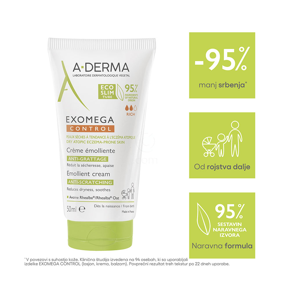 A-Derma Exomega Control, emolientna krema (50 ml) 