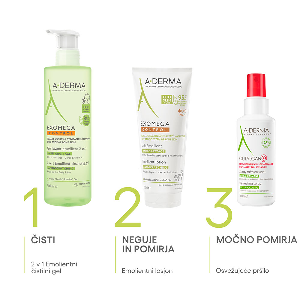 A-Derma Exomega Control, emolientni losjon (200 ml)