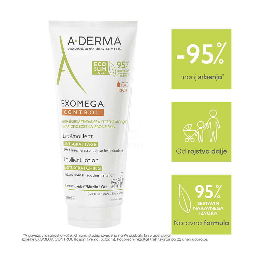 A-Derma Exomega Control, emolientni losjon (200 ml)