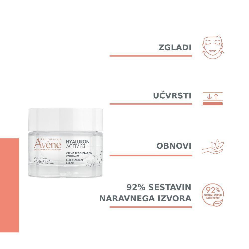 Avene Hyaluron Activ B3, krema za nego obraza - refill (50 ml)