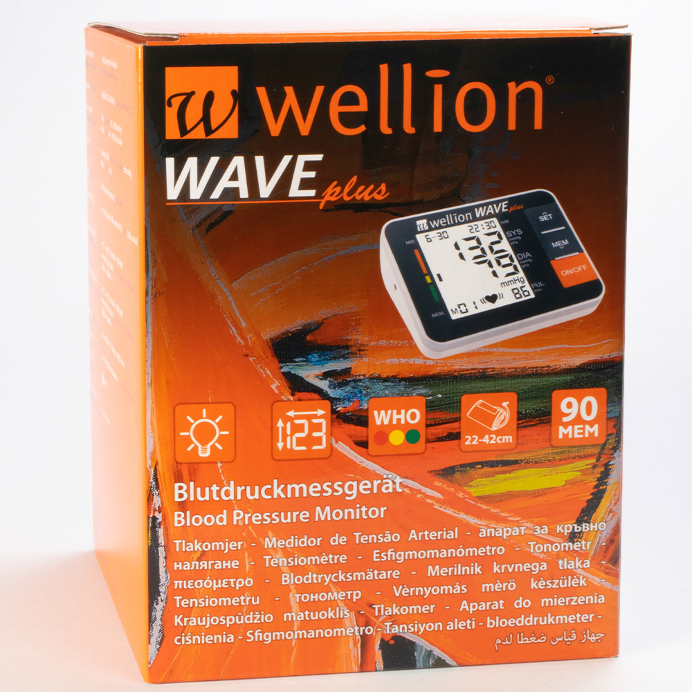 Wellion Wave Plus, nadlaktni merilnik krvnega tlaka (1 komplet)