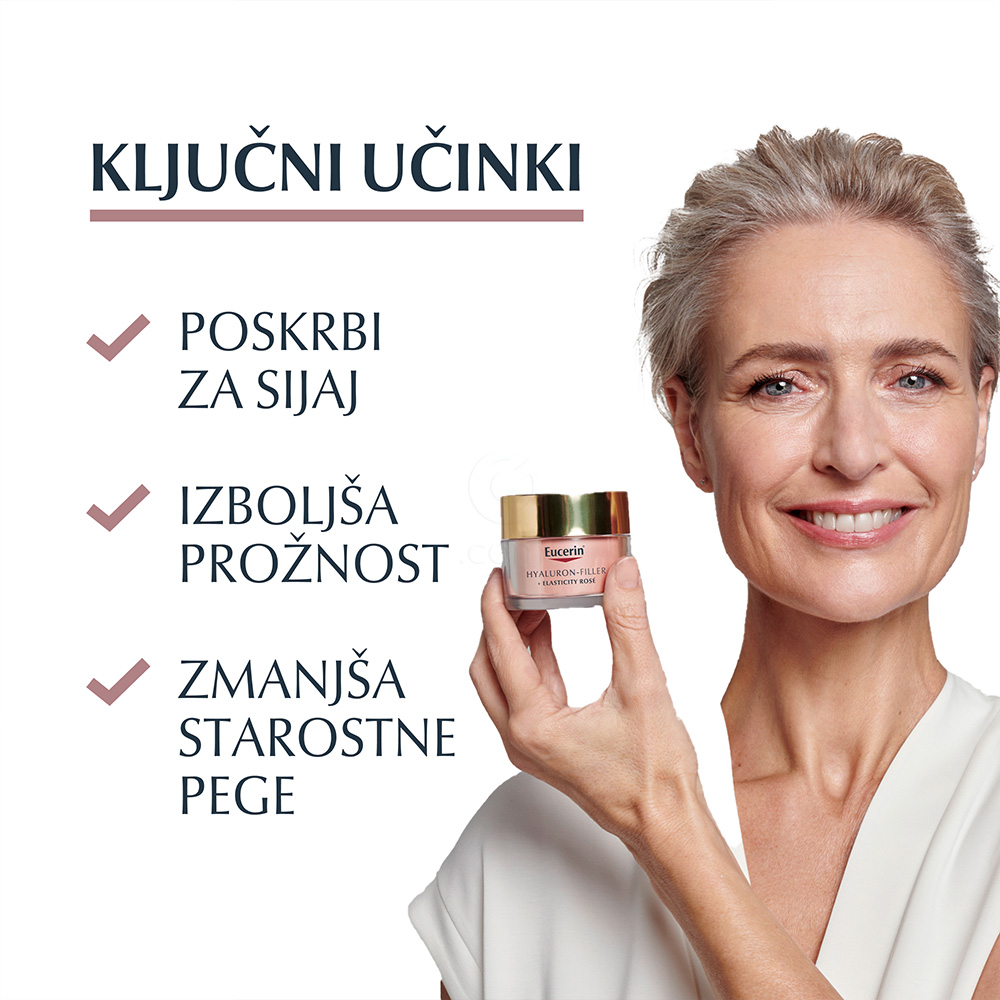 Eucerin Hyaluron-Filler + Elasticity Rose, dnevna krema - ZF30 (50 ml)