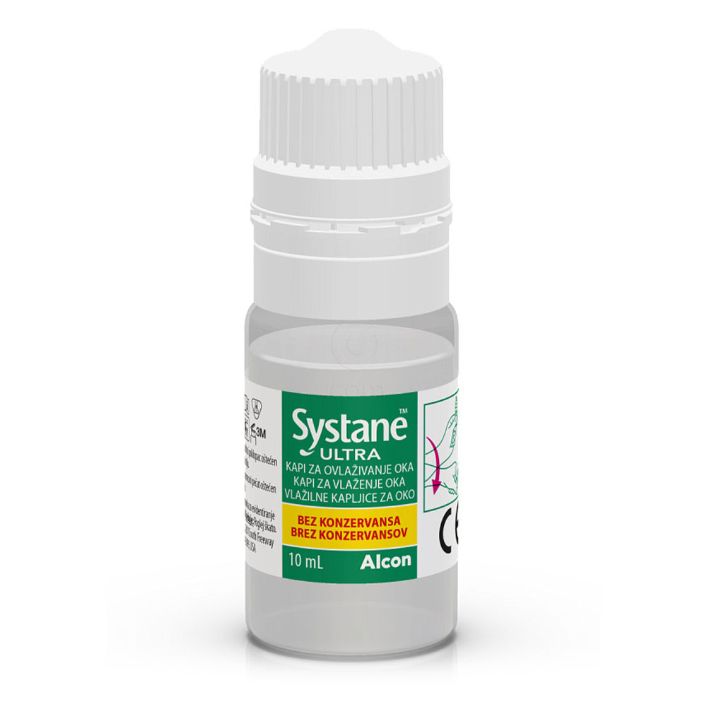 Systane Ultra, vlažilne kapljice za oko brez konzervansov (10 ml)