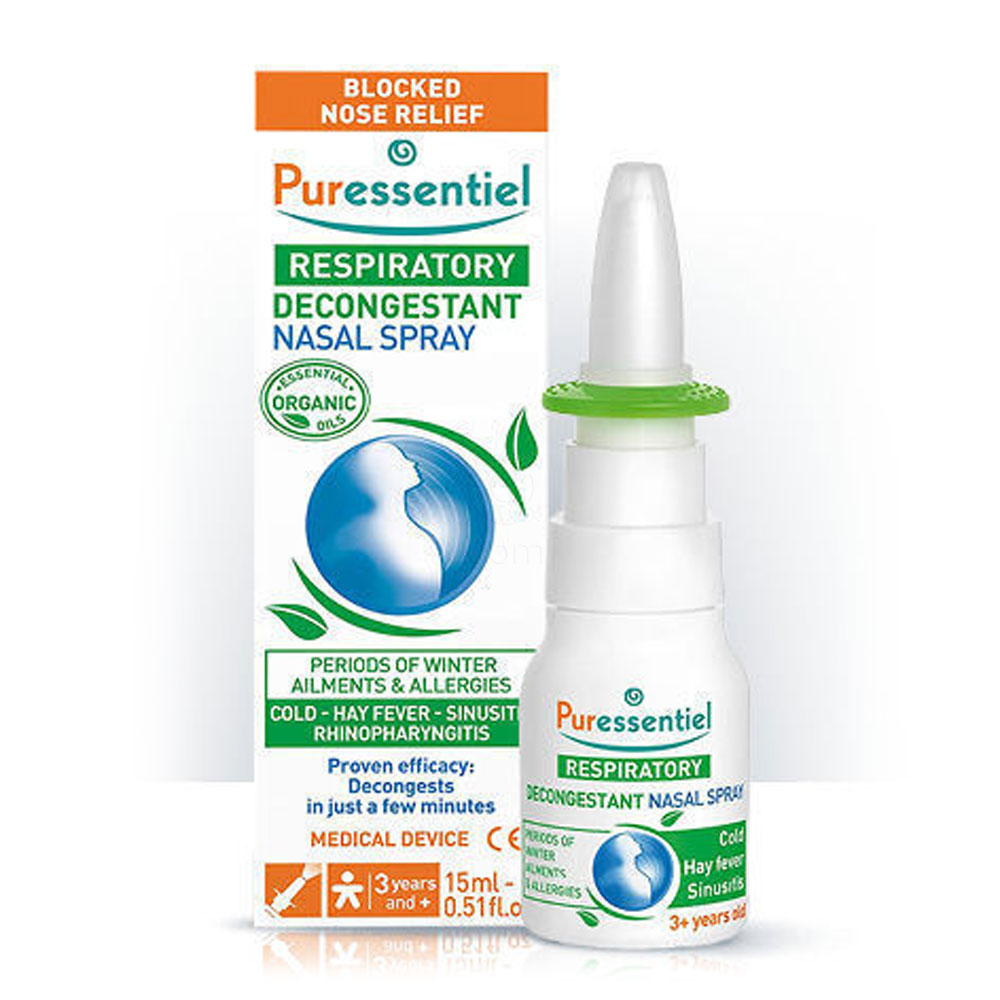 Puressentiel Respiratory, hipertonično pršilo za nos (15 ml)