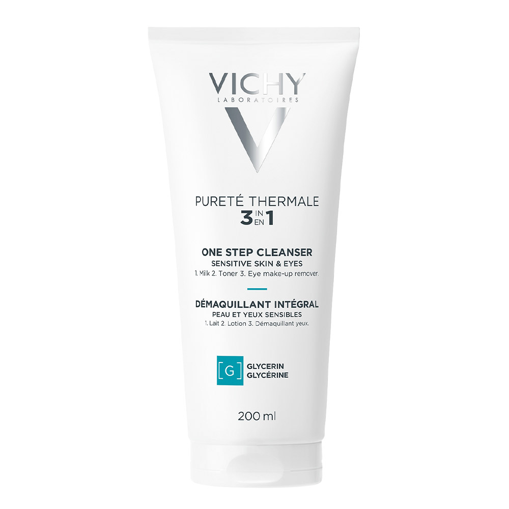 Vichy Purete Thermale, čistilno mleko 3v1 za občutljivo kožo in področje okoli oči (200 ml)