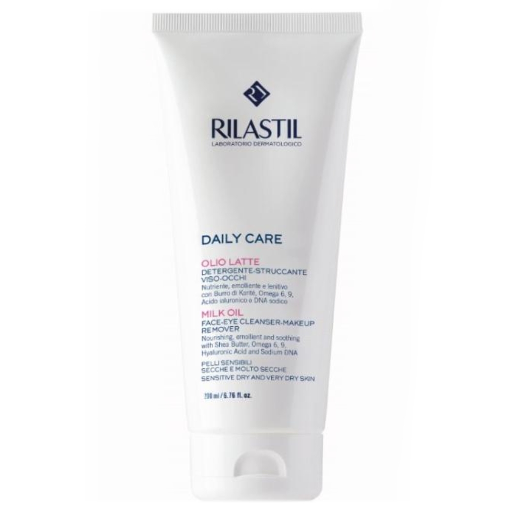 Rilastil Daily Care, oljno mleko za čiščenje obraza in oči (200 ml)
